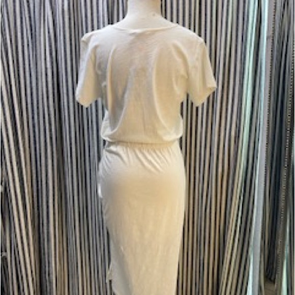 NWT Tart Collection Dress white/ivory 100% ORGANIC COTTON XS M - skirt ruching - Picture 2 of 11